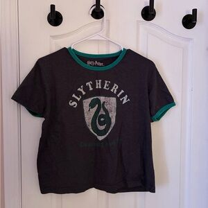 Warner Bros. Slytherin Kids Tee - Dark Gray and Teal
